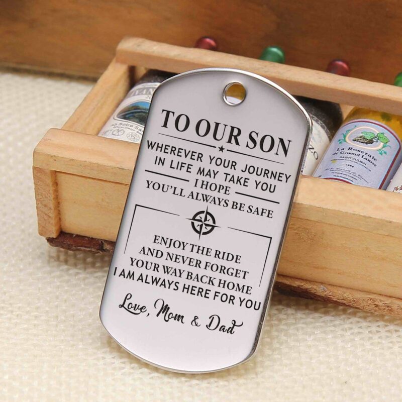 keychains for son to our son we hope you will always be safe personalized keychain giveme gifts 4885323317309