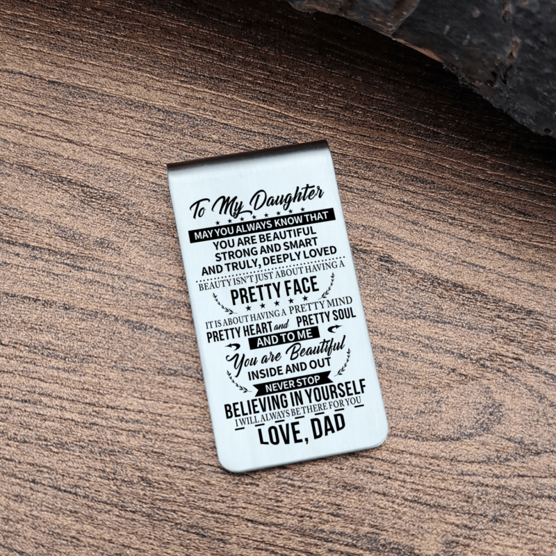 money clips for daughter dad to daughter believing in yourself engraved money clip giveme gifts 28089206046781