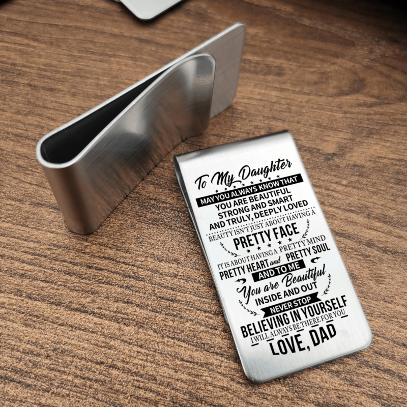money clips for daughter dad to daughter believing in yourself engraved money clip giveme gifts 28089206079549