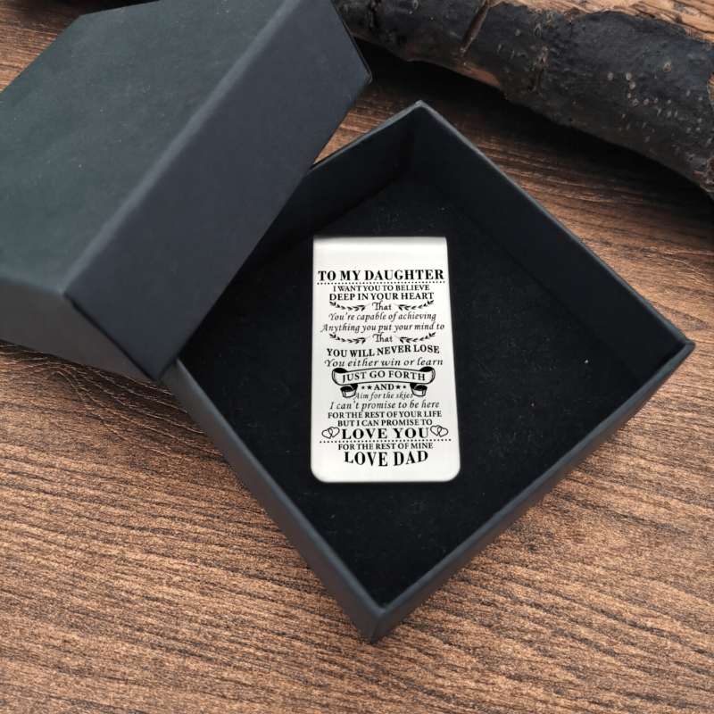 money clips for daughter dad to daughter i can promise to love you engraved money clip giveme gifts 28042376347709