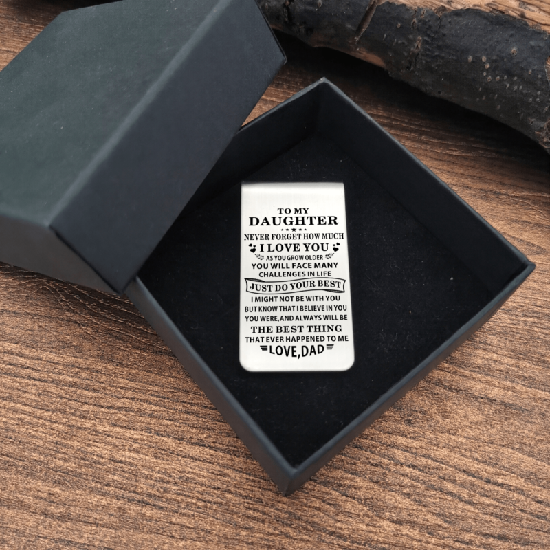 money clips for daughter dad to daughter just do your best engraved money clip giveme gifts 28040768847933