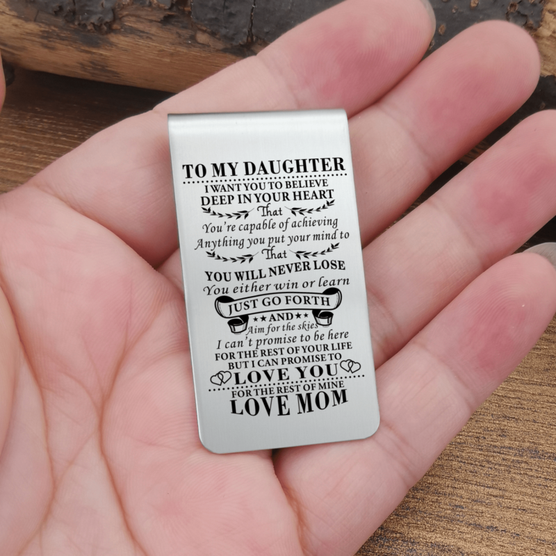 money clips for daughter mom to daughter i can promise to love you engraved money clip giveme gifts 28042383491133
