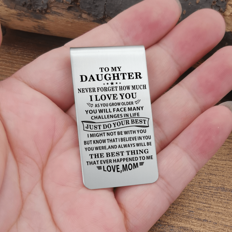 money clips for daughter mom to daughter just do your best engraved money clip giveme gifts 28040781955133