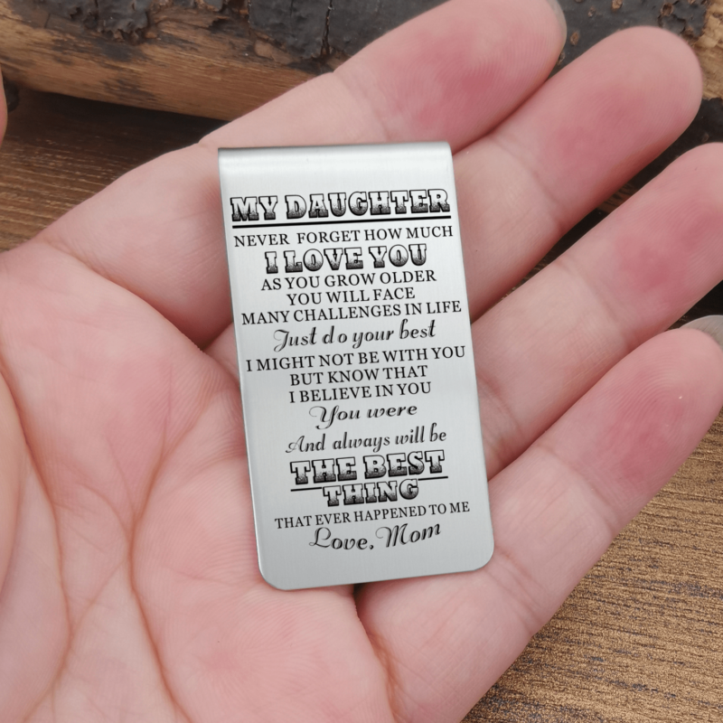 money clips for daughter mom to daughter the best thing engraved money clip giveme gifts 28046300282941