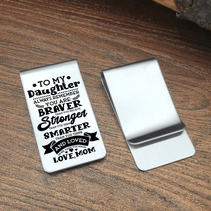 money clips for daughter mom to daughter you are loved more than you know engraved money clip giveme gifts 28075561222205