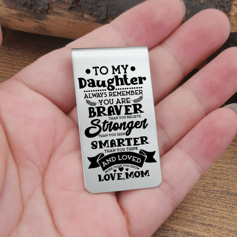 money clips for daughter mom to daughter you are loved more than you know engraved money clip giveme gifts 28075561254973