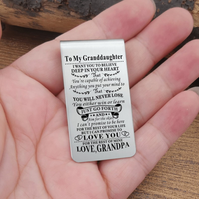 money clips for granddaughter grandpa to granddaughter i can promise to love you engraved money clip giveme gifts 28086131621949