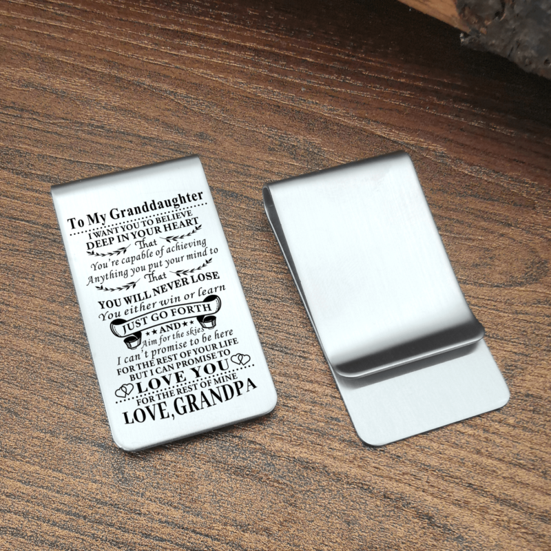 money clips for granddaughter grandpa to granddaughter i can promise to love you engraved money clip giveme gifts 28086131654717