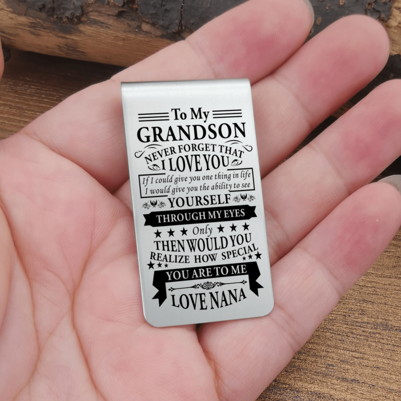 money clips for grandson nana to grandson never forget that i love you engraved money clip giveme gifts 28088968970301