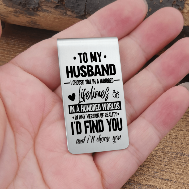money clips for husband to my husband i choose you engraved money clip giveme gifts 28081126441021