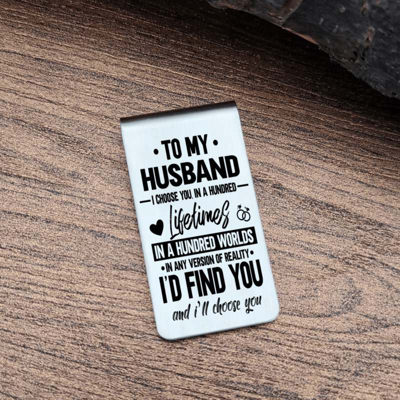money clips for husband to my husband i choose you engraved money clip giveme gifts 28081126703165