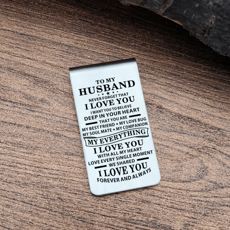 money clips for husband to my husband i love you forever and always engraved money clip giveme gifts 28043447042109