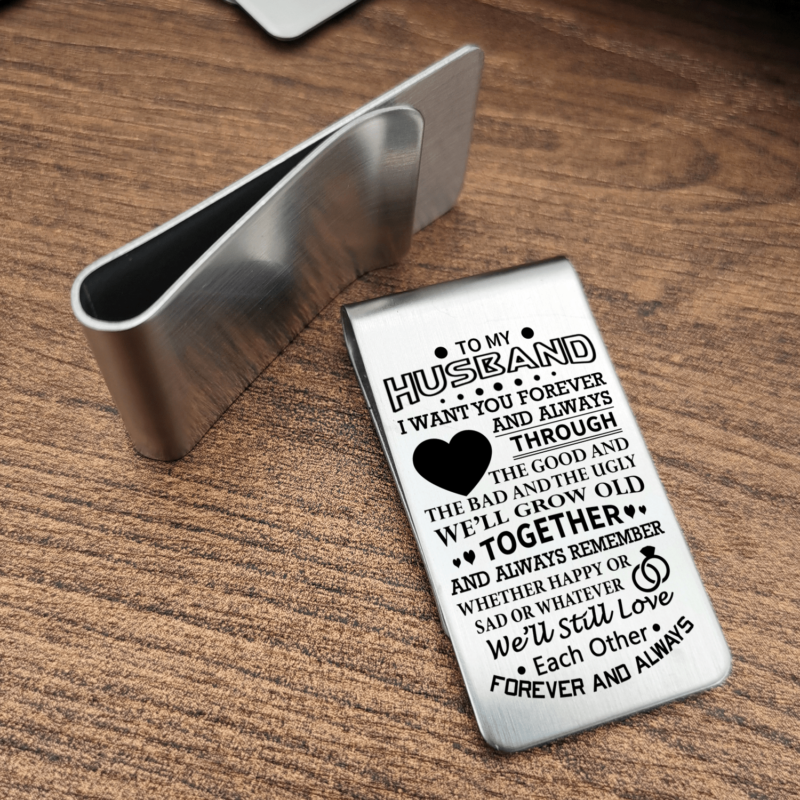 money clips for husband to my husband i want you forever engraved money clip giveme gifts 28081146298429