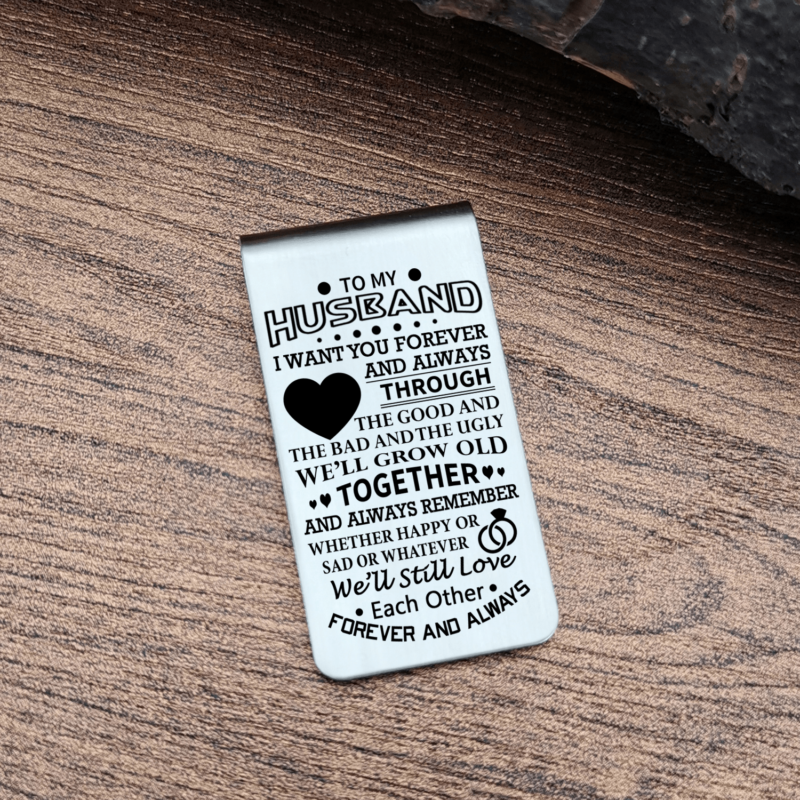 money clips for husband to my husband i want you forever engraved money clip giveme gifts 28081146363965