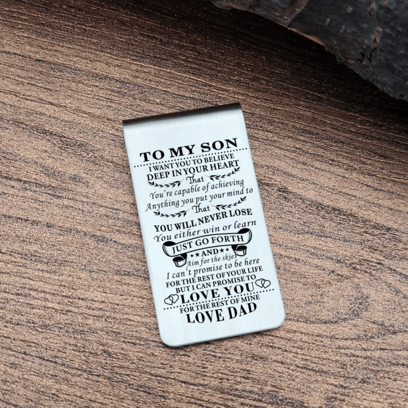 money clips for son dad to son i can promise to love you engraved money clip giveme gifts 28042399285309
