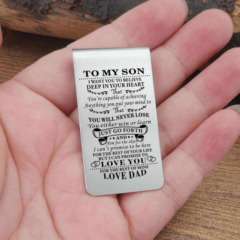 money clips for son dad to son i can promise to love you engraved money clip giveme gifts 28042399318077