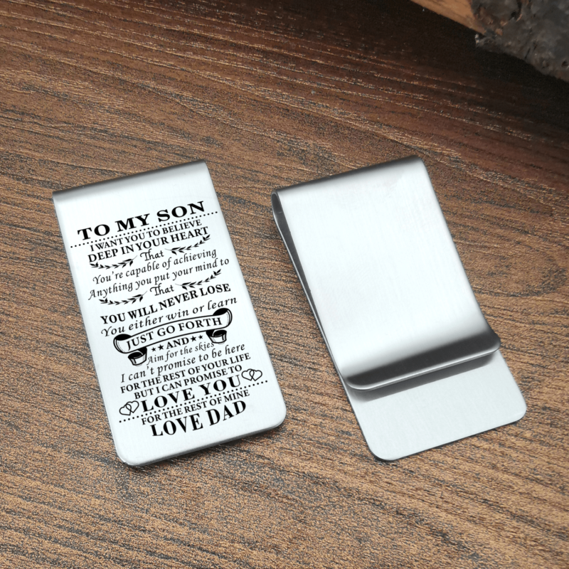 money clips for son dad to son i can promise to love you engraved money clip giveme gifts 31074520137789