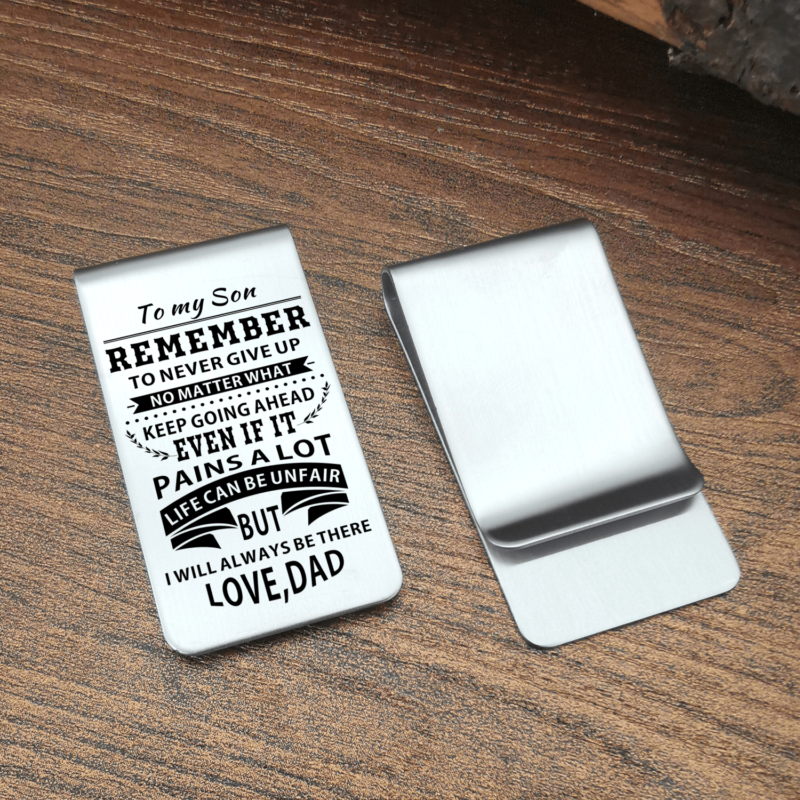 money clips for son dad to son i will always be there engraved money clip giveme gifts 28038190006333