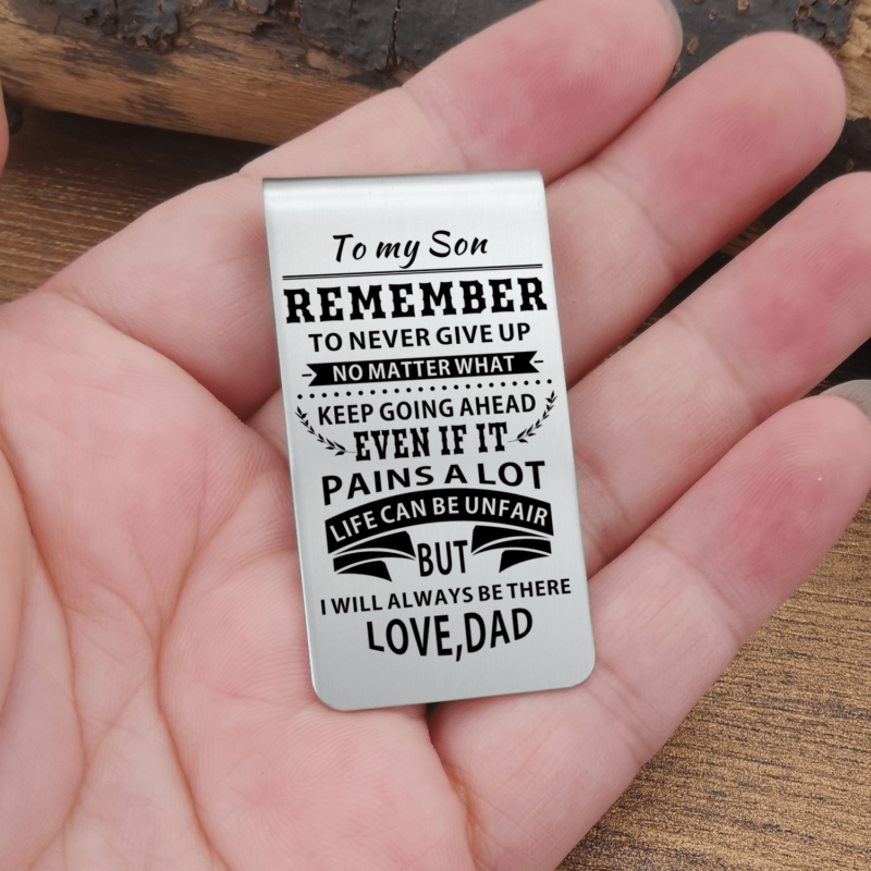 money clips for son dad to son i will always be there engraved money clip giveme gifts 28038190039101