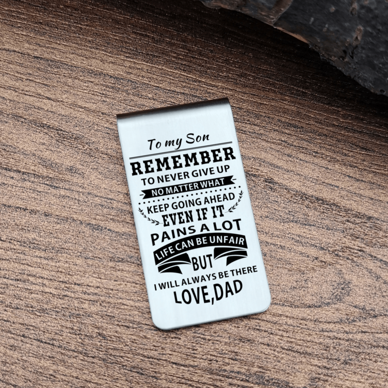 money clips for son dad to son i will always be there engraved money clip giveme gifts 28038190071869