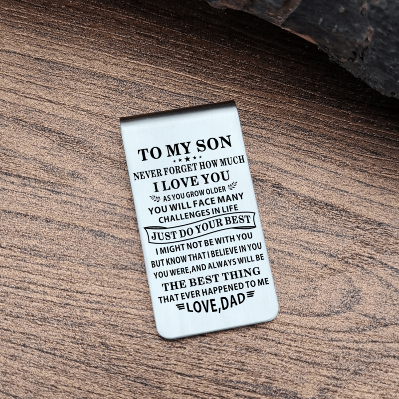 money clips for son dad to son just do your best engraved money clip giveme gifts 28040752922685