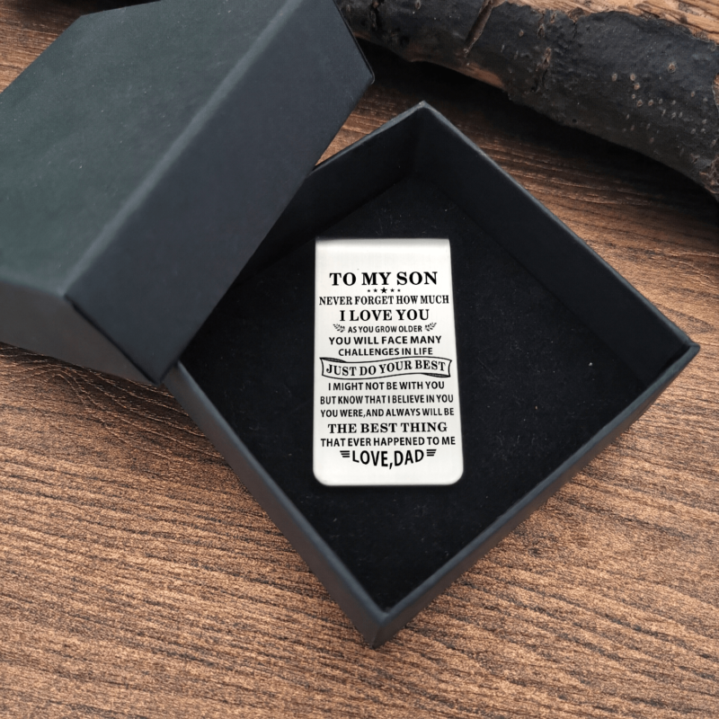 money clips for son dad to son just do your best engraved money clip giveme gifts 28040753053757