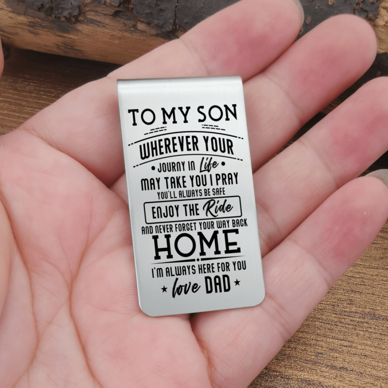 money clips for son dad to son never forget your way back home engraved money clip giveme gifts 28061248946237