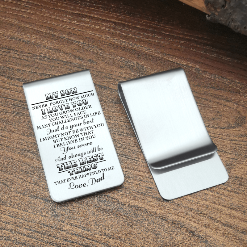 money clips for son dad to son the best thing engraved money clip giveme gifts 28038012010557