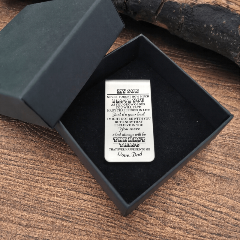 money clips for son dad to son the best thing engraved money clip giveme gifts 28038012043325