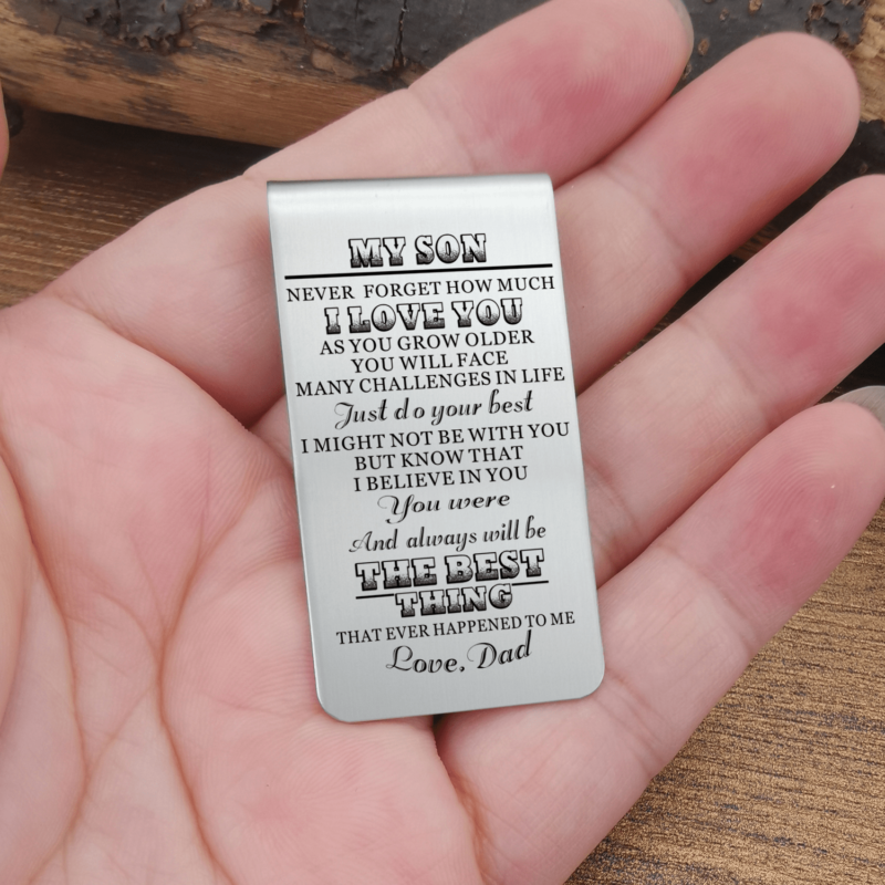 money clips for son dad to son the best thing engraved money clip giveme gifts 28038012076093