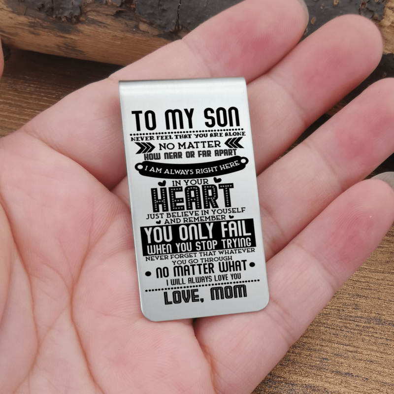 money clips for son mom to son i am always right here engraved money clip giveme gifts 28075852070973