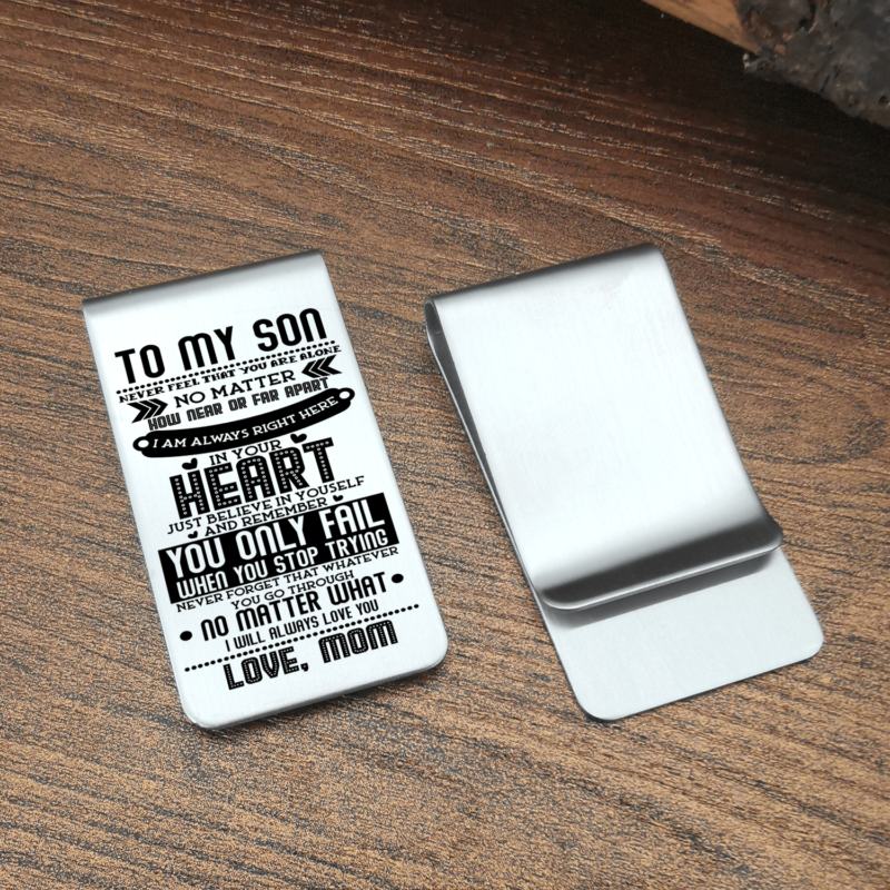 money clips for son mom to son i am always right here engraved money clip giveme gifts 28075852103741