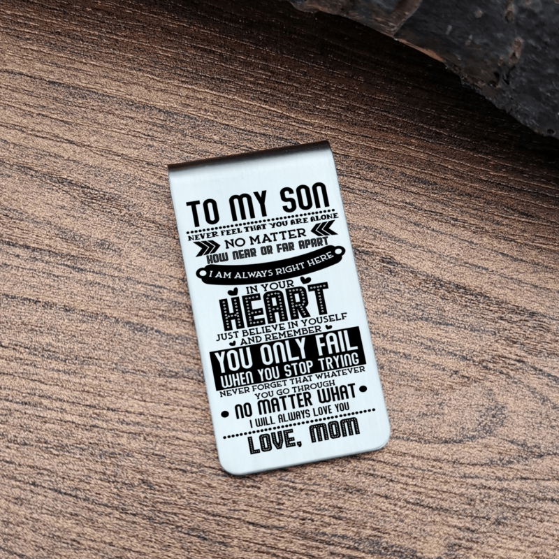 money clips for son mom to son i am always right here engraved money clip giveme gifts 28075852169277