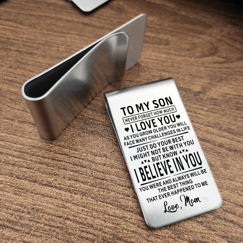 money clips for son mom to son i believe in you engraved money clip giveme gifts 28043670093885