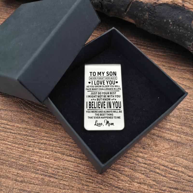 money clips for son mom to son i believe in you engraved money clip giveme gifts 28043670126653