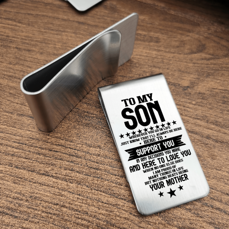money clips for son mom to son i will always support you engraved money clip giveme gifts 28075823235133