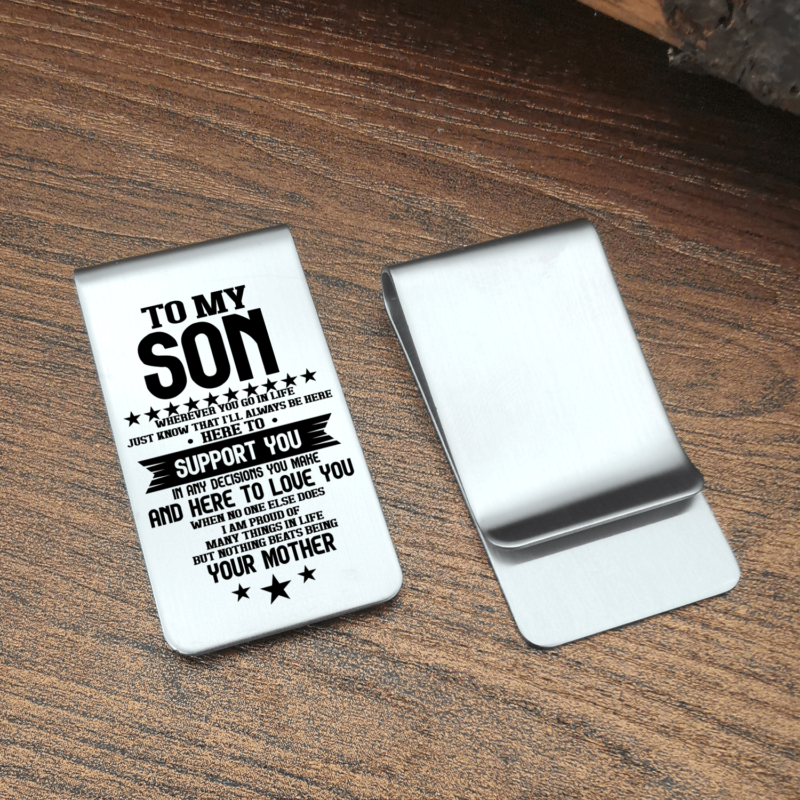 money clips for son mom to son i will always support you engraved money clip giveme gifts 28075823366205