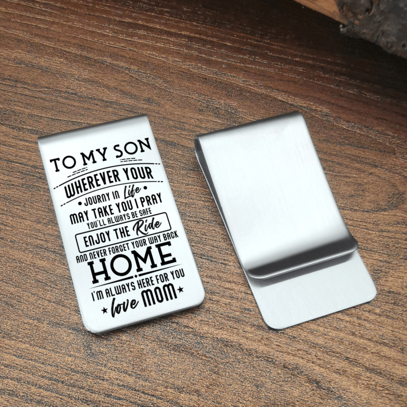 money clips for son mom to son never forget your way back home engraved money clip giveme gifts 28061214146621