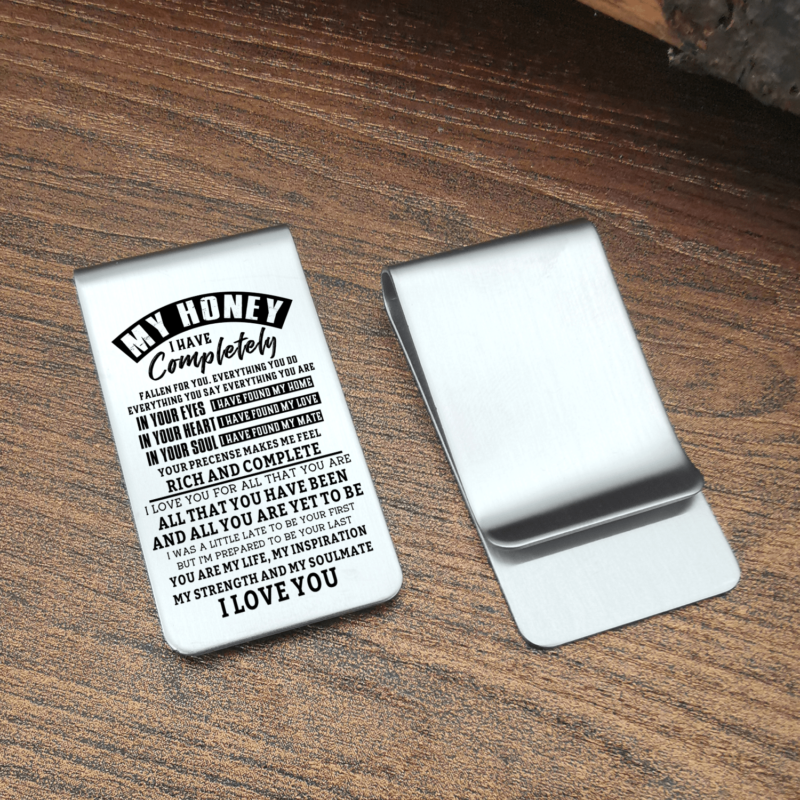 money clips for wife to my honey you are my life engraved money clip giveme gifts 28086047473725
