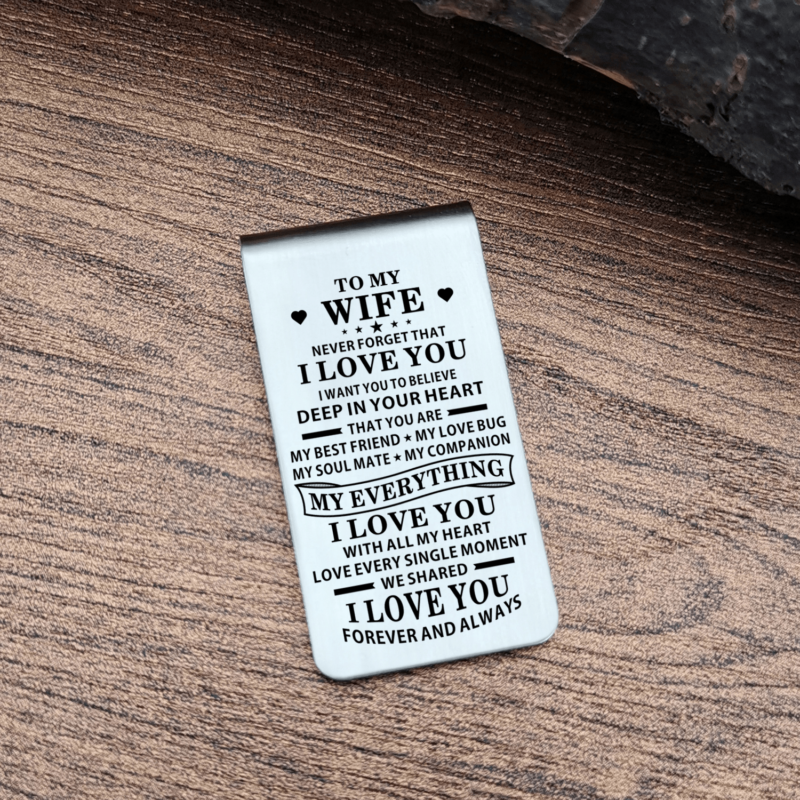 money clips for wife to my wife i love you forever engraved money clip giveme gifts 28086063890493