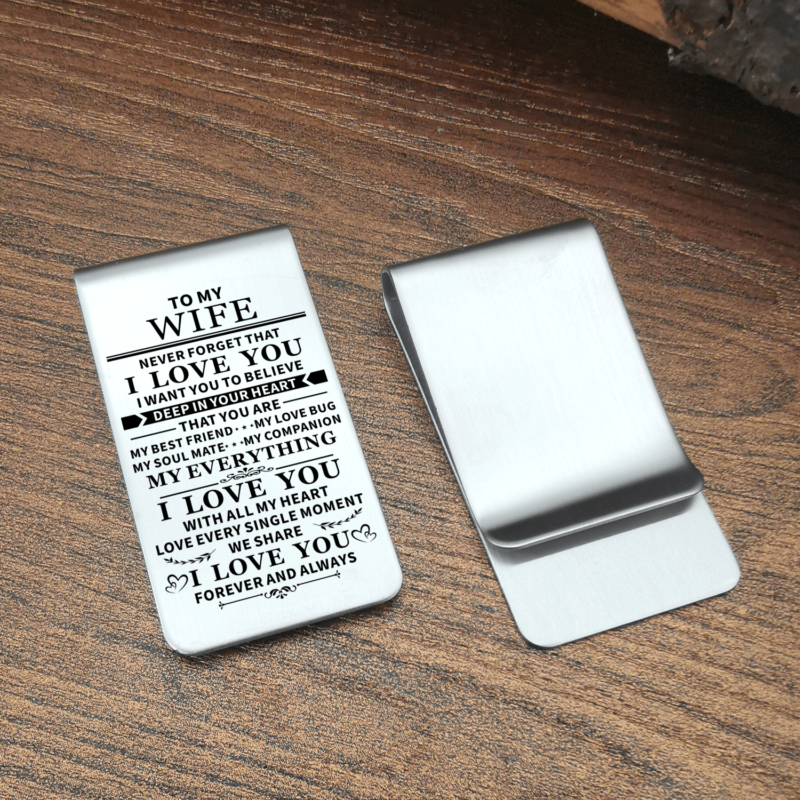 money clips for wife to my wife i love you with all my heart engraved money clip giveme gifts 28086149775421