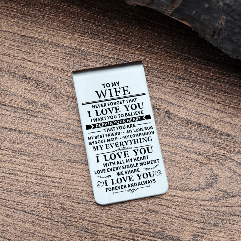money clips for wife to my wife i love you with all my heart engraved money clip giveme gifts 28086149808189