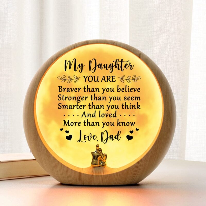 moon lamp dad to daughter you are loved more than you know engraved moon light giveme gifts 31029487992893
