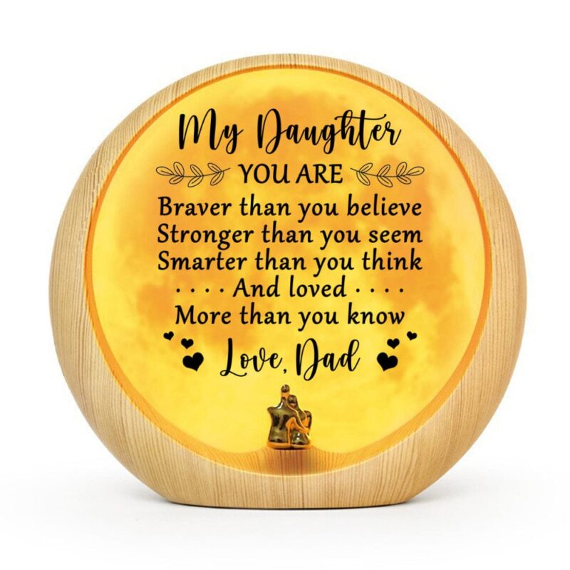 moon lamp dad to daughter you are loved more than you know engraved moon light giveme gifts 31029488353341