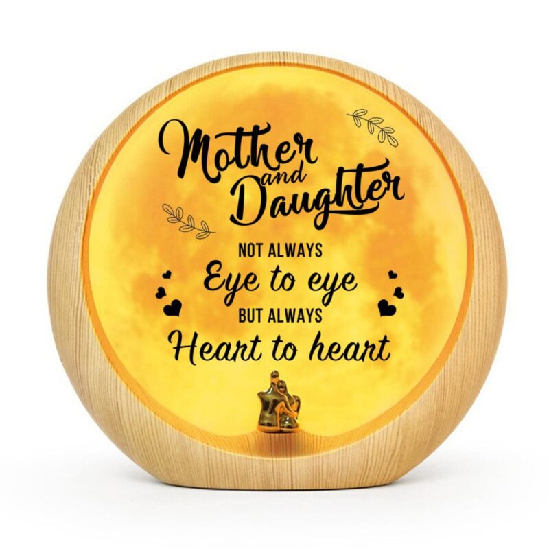 moon lamp mother and daughter always heart to heart engraved moon light giveme gifts 31029356560445