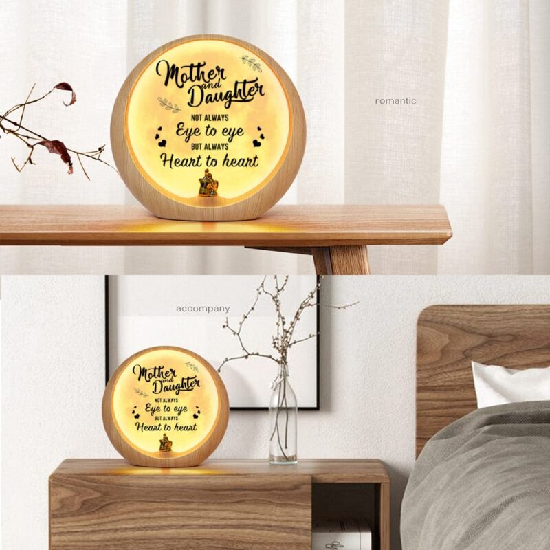 moon lamp mother and daughter always heart to heart engraved moon light giveme gifts 31029356658749