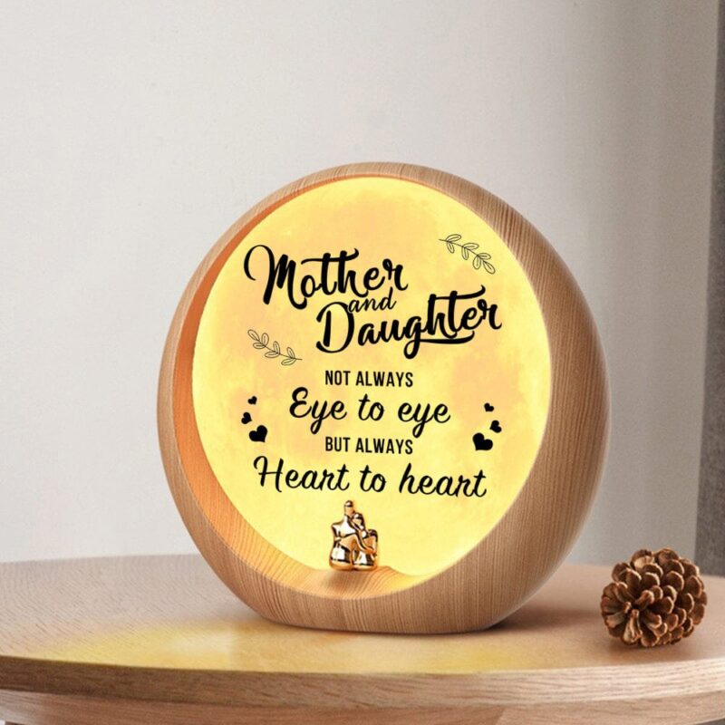 moon lamp mother and daughter always heart to heart engraved moon light giveme gifts 31029356855357