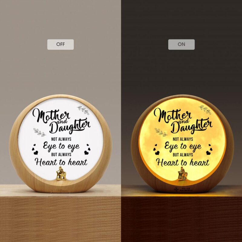 moon lamp mother and daughter always heart to heart engraved moon light giveme gifts 31029356888125