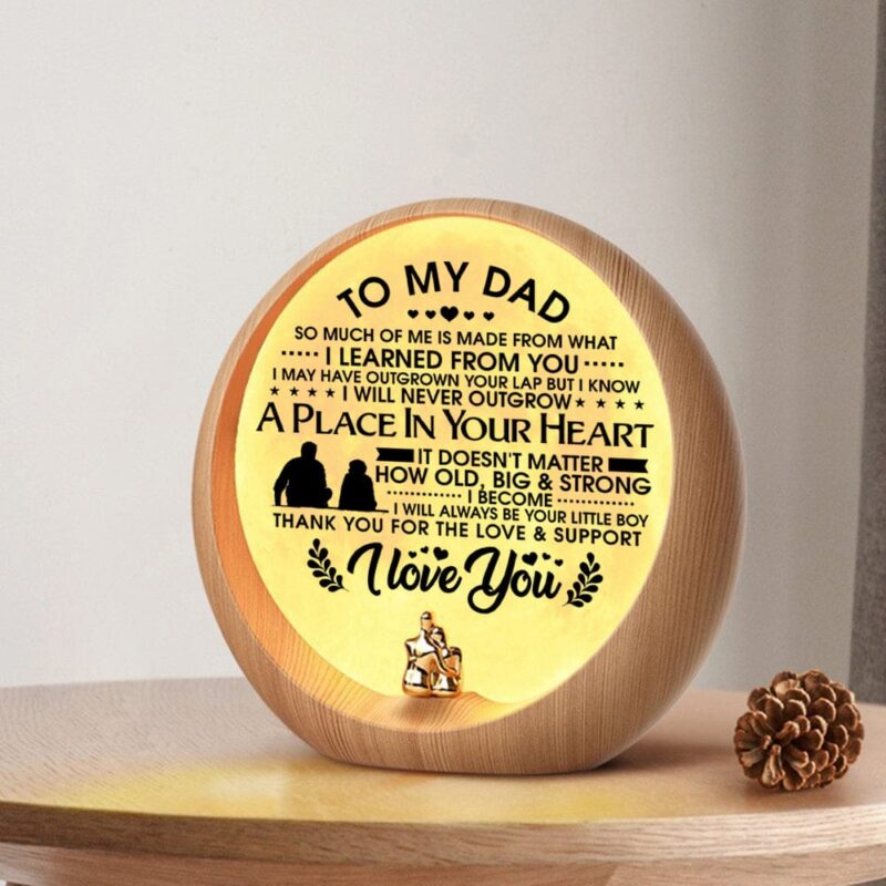 moon lamp to my dad thank you for the love and support engraved moon light giveme gifts 31072642793533