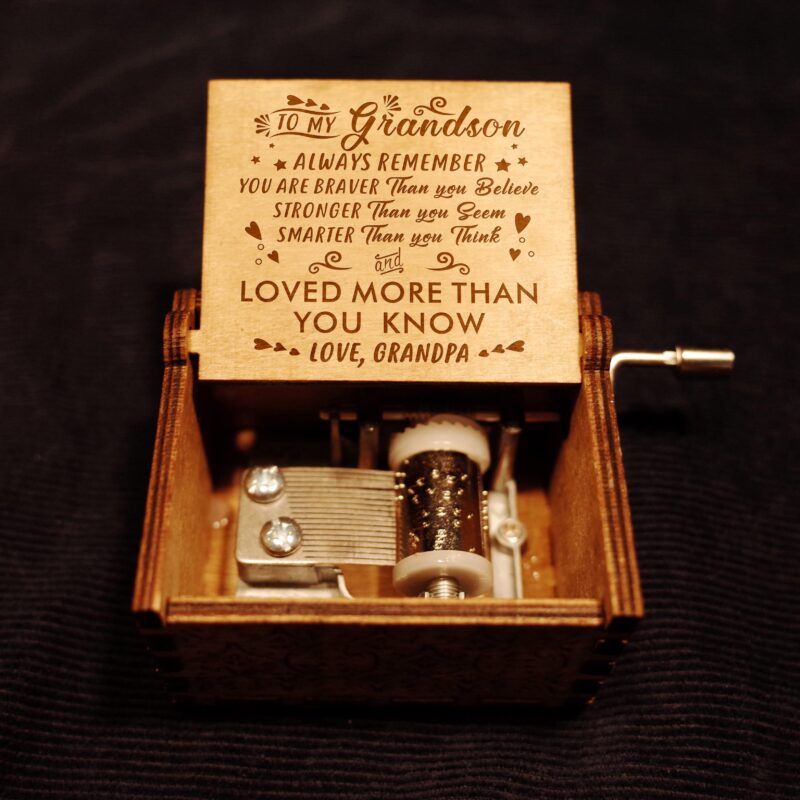 music boxes grandpa to grandson you are loved more than you know engraved wooden music box giveme gifts 11984565764157 scaled